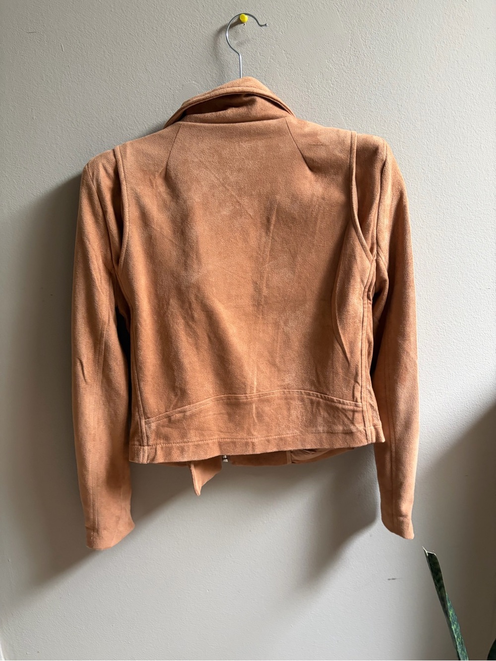 VICI Tan Suede Moto Jacket with Asymmetric Zips - Picture 3 of 3
